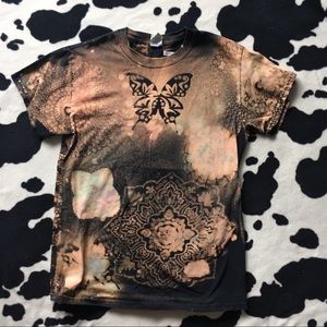 90’s Style Bleach TieDye Butterfly T-Shirt